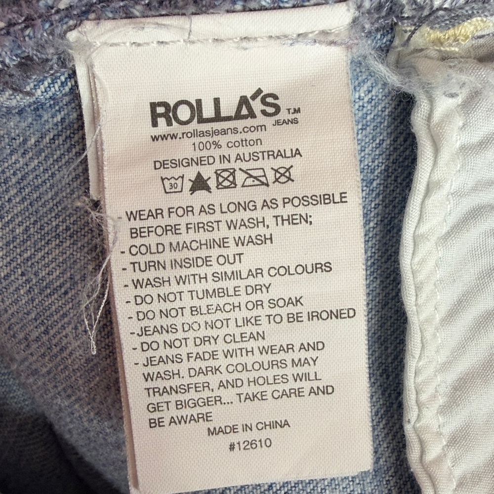 ROLLA’S Original Straight Light Wash High Rise Distressed Cropped Jeans. Size 30 - Picture 13 of 13